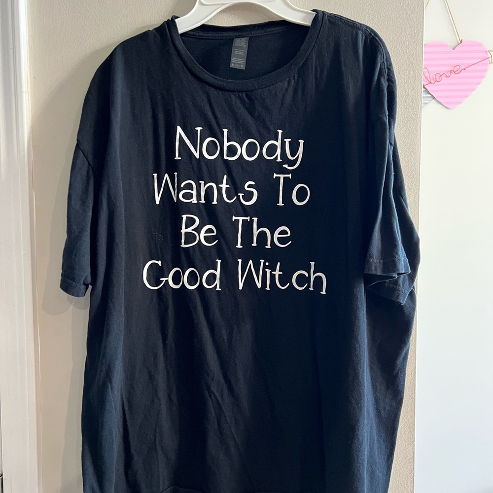 Black Graphic Tee - Good Witch Quote